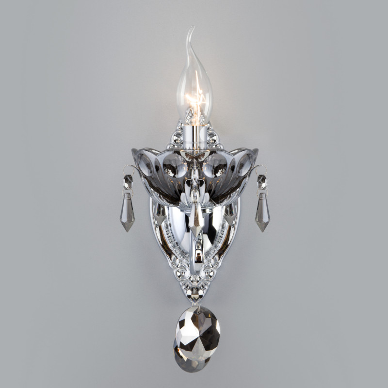 Бра Eurosvet 10103/1 хром/дымчатый хрусталь Strotskis