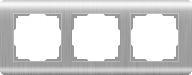 Рамка Werkel Stream на 3 поста серебряный WL12-Frame-03 4690389076381