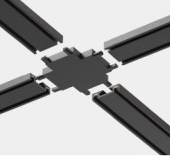 Соединитель Х-образный для магнитного шинопровода Italline IT09-9031 black