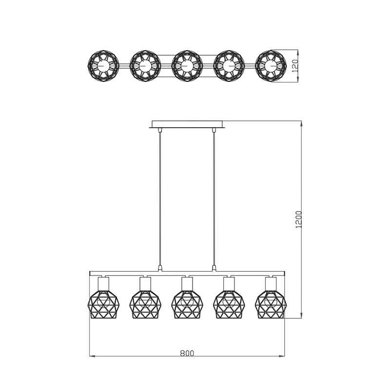 Подвесной светильник Zumaline MARTIN L171207-5