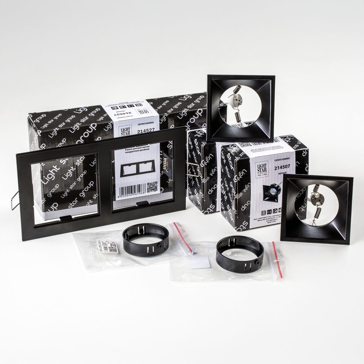 Встраиваемый светильник Lightstar Domino (214527+214507+214507+214007+214007) D5270707BMOD