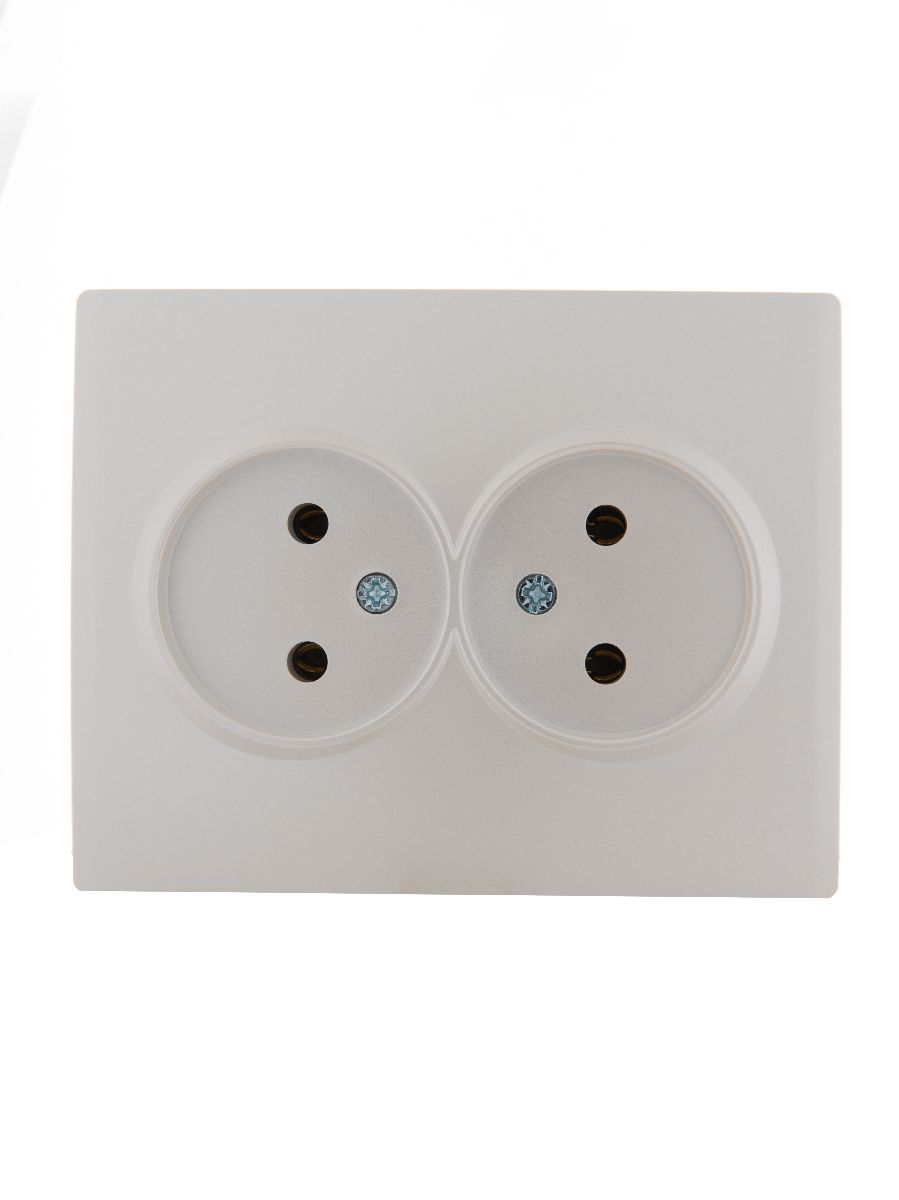 Розетка двойная б/з Lezard Karina 707-3000-128B