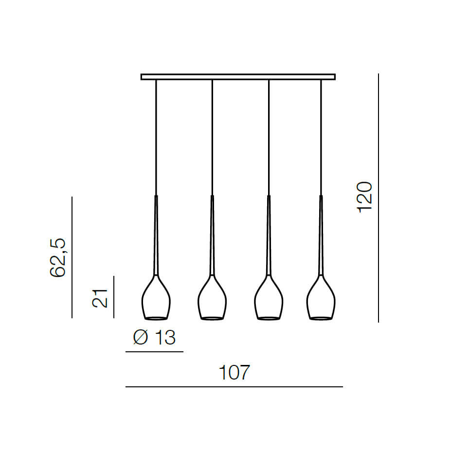 Подвесной светильник Azzardo Izza 4 AZ1228