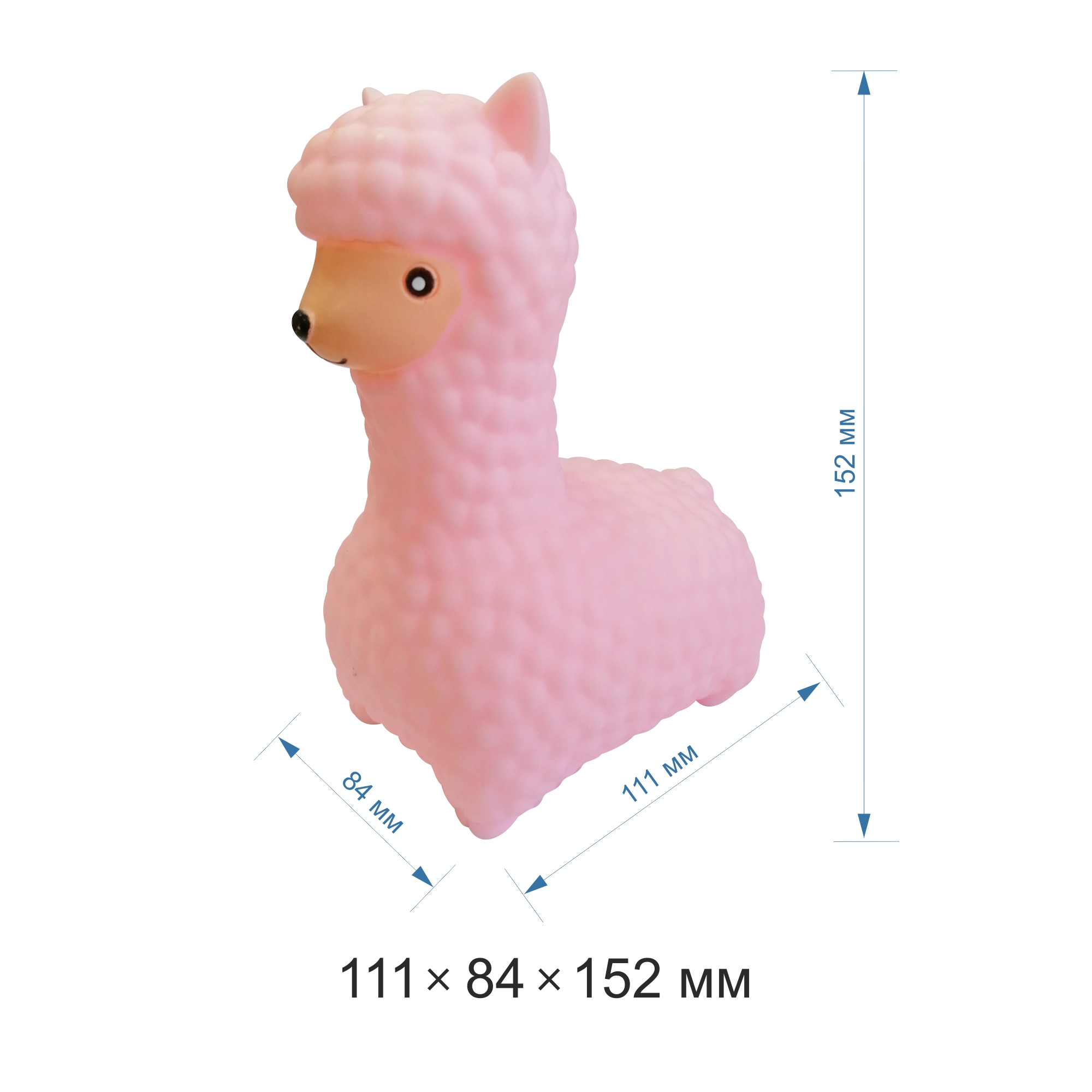 Светодиодный ночник OGM Лама розовый 3хLR44 NL-13