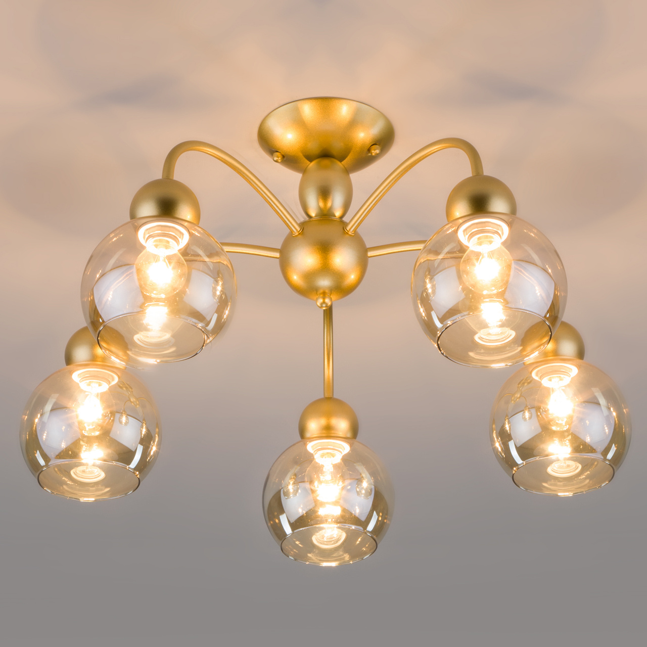 Потолочная люстра Eurosvet Fabia 30148/5 перламутровое золото