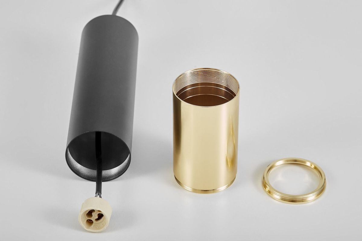 Подвесной светильник Lumina Deco Tuba LDP 1101-300 BK+GD