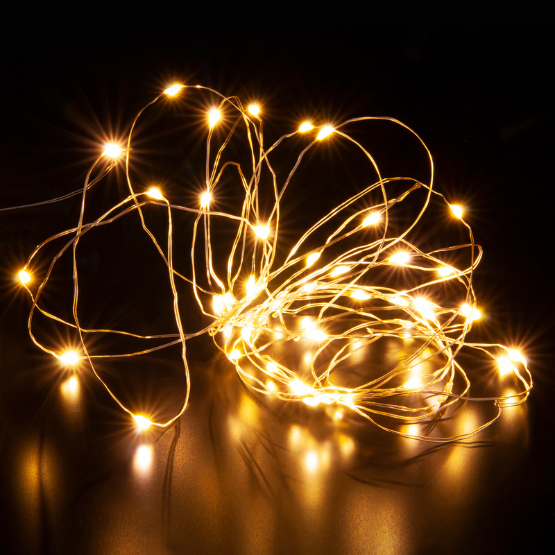 Гирлянда нить Eurosvet 400-007 теплый белый 5м IP20