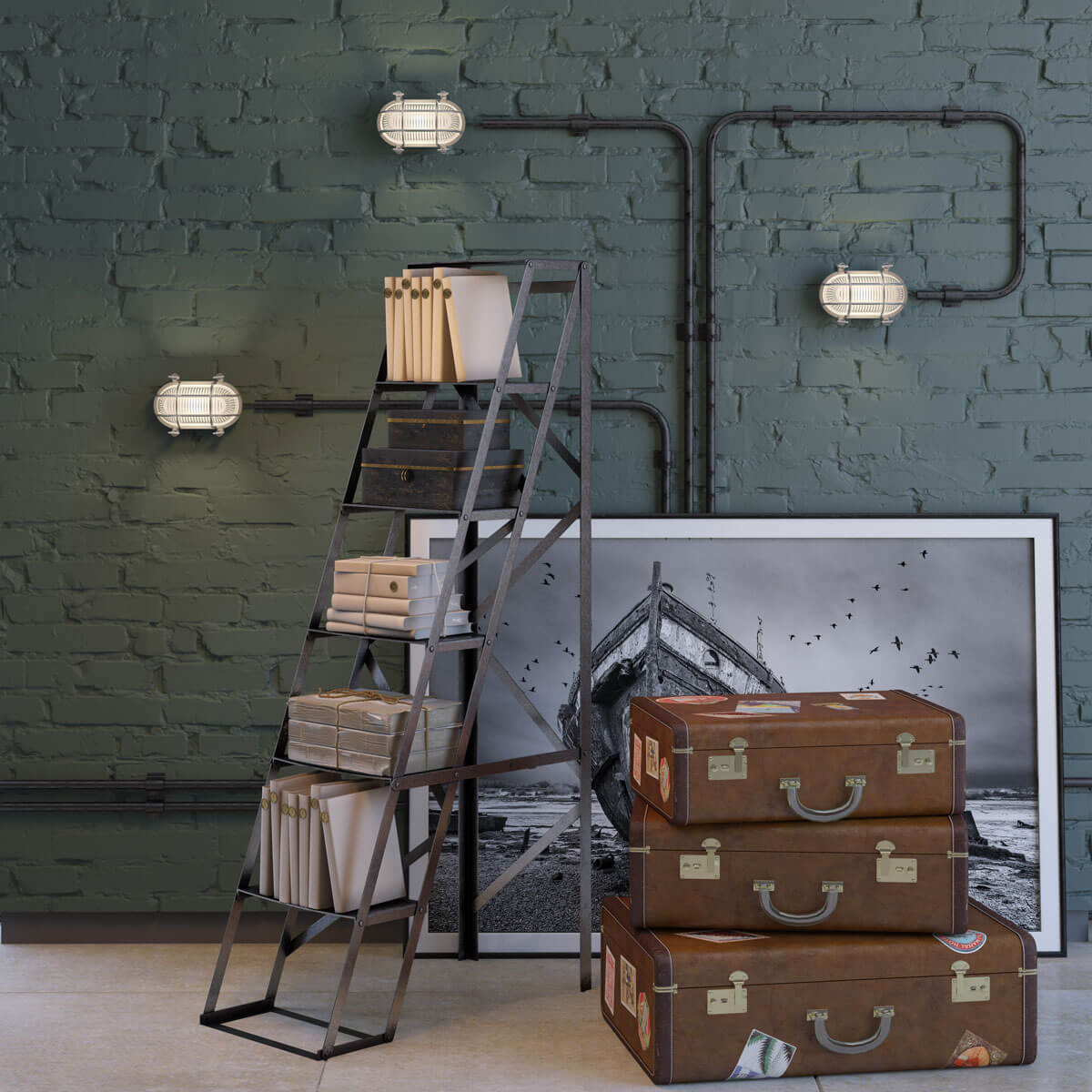 Настенный светильник Odeon Light Lofi 4132/1W