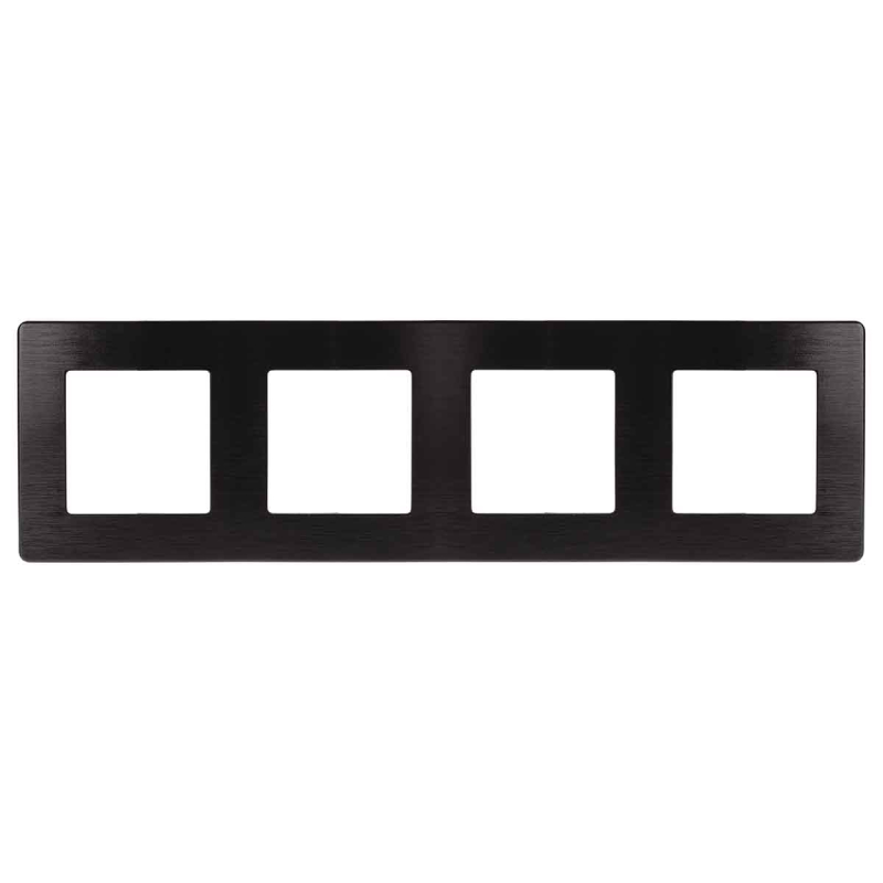 Рамка 4-постовая ЭРА 12 сатин черный 12-5104-06 Б0052534
