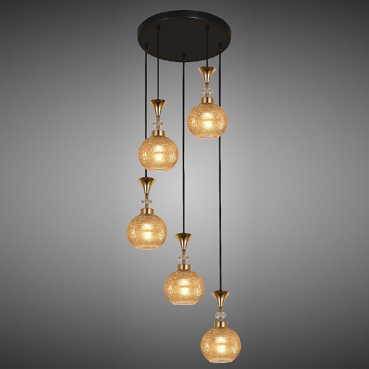 Подвесная люстра Reluce 02001-0.9-05 AMBER