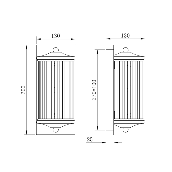 Настенный светильник Delight Collection Crystal bar KG0604W-1 brass