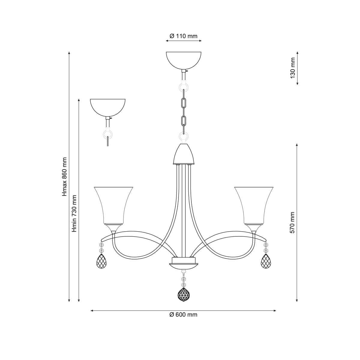 Подвесная люстра Lucia Tucci Rimini 101.3