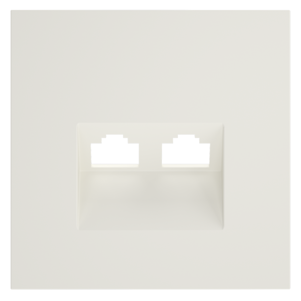 Накладка для розетки компьютерной двойной RJ45+RJ45 кат.6 Voltum S70 (хлопок) VLS001413