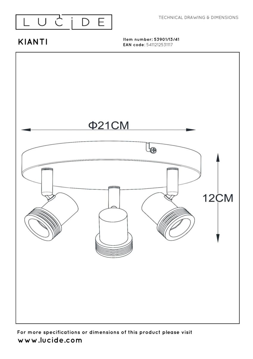 Спот Lucide Kianti 53901/13/41