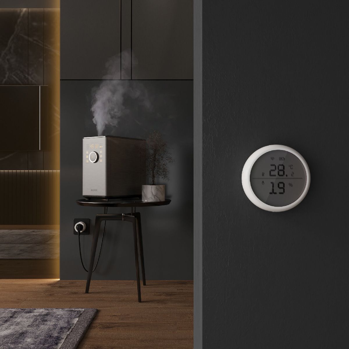 Умный датчик температуры и влажности Elektrostandard 76270/00 4690389190346 a061849