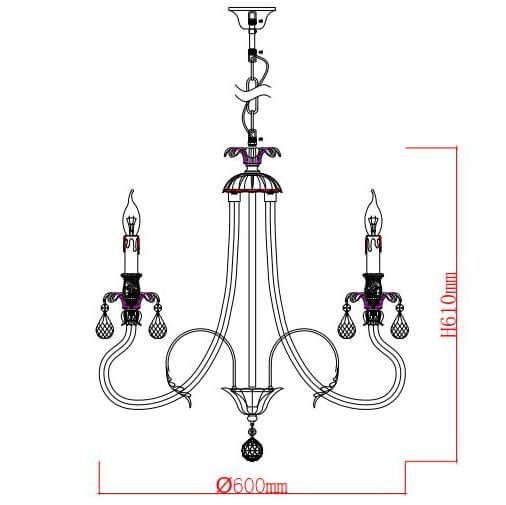 Подвесная люстра Rivoli Marlene 1021-206 Б0047909
