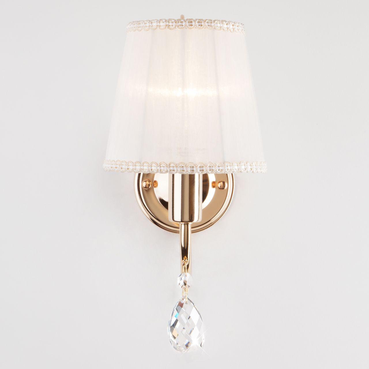 Бра Eurosvet Emiliana 10087/1 золото/прозрачный хрусталь Strotskis
