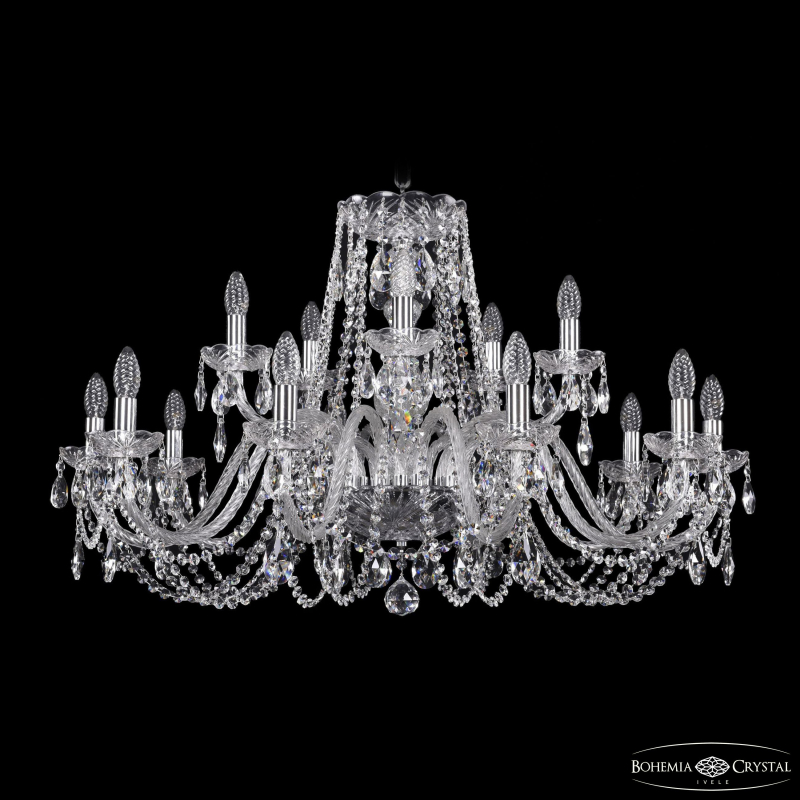 Подвесная люстра Bohemia Ivele Crystal 1402/10+5/360 Ni