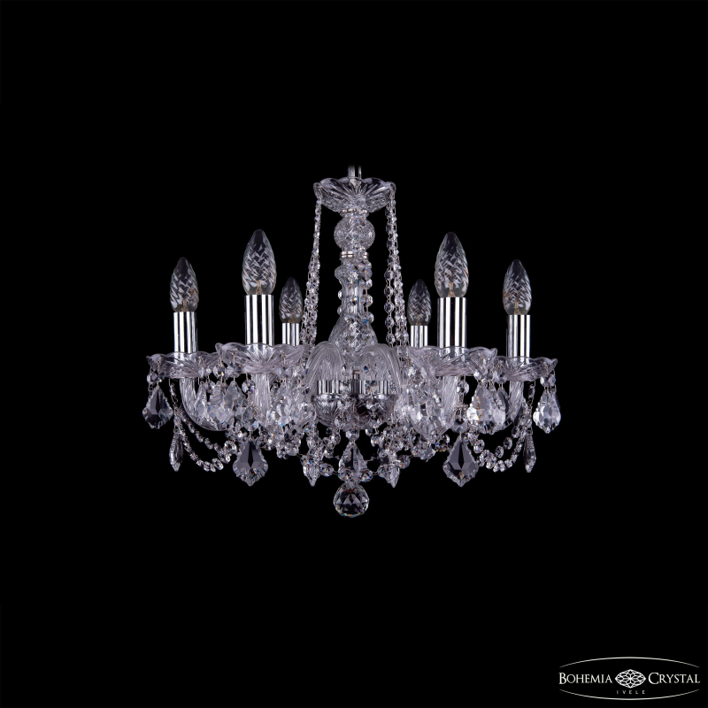 Подвесная люстра Bohemia Ivele Crystal 1402/6/160 Ni Leafs
