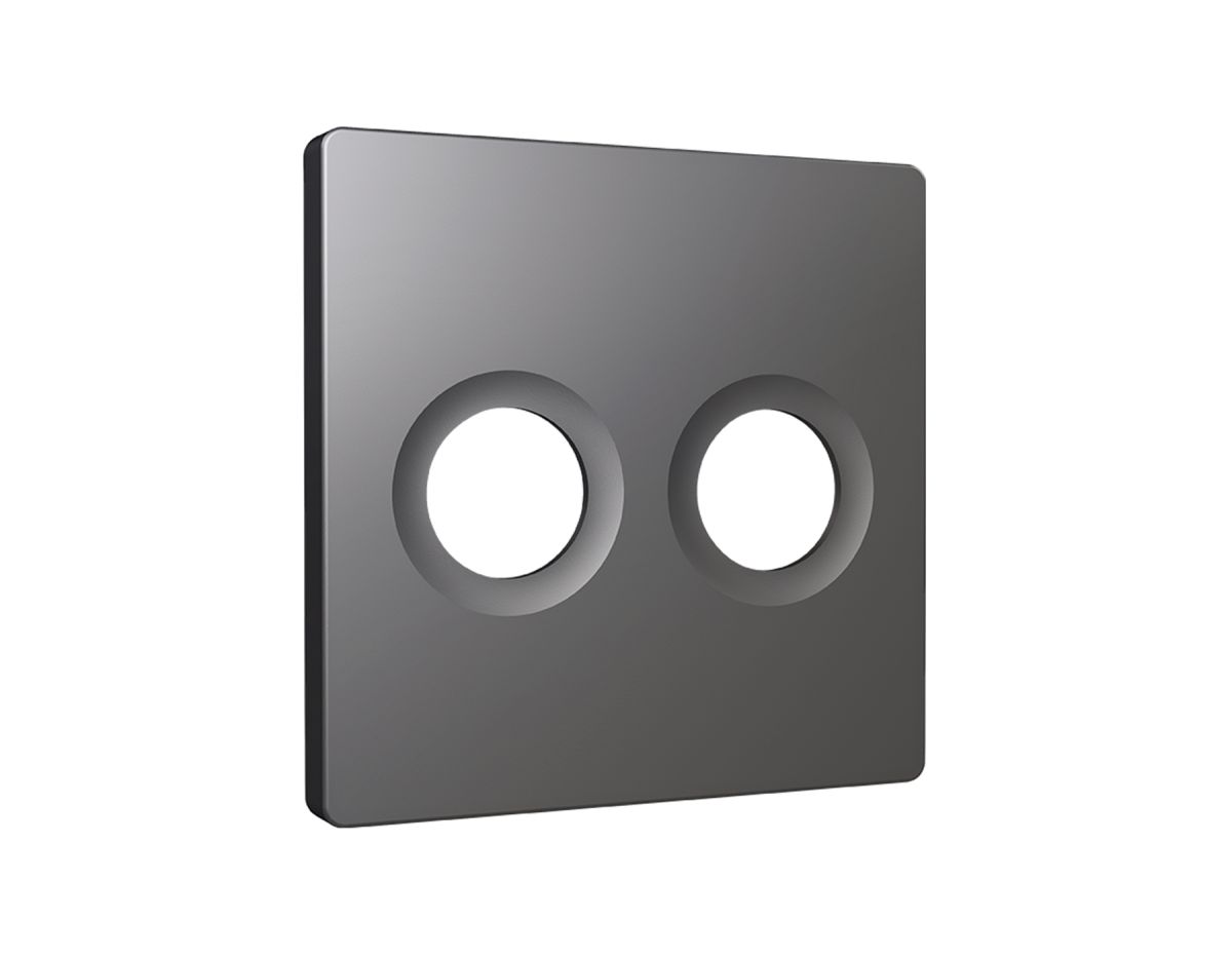 Лицевая панель Alfa (Антрацит серый) для TV двойной розетки Quant Ambrella Volt AP6633