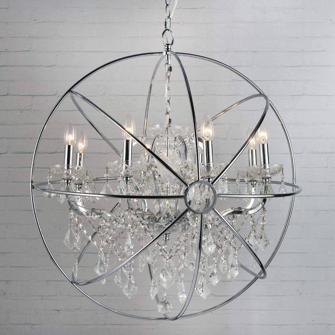 Подвесная люстра LOFT IT Foucaults orb crystal Loft1896/8