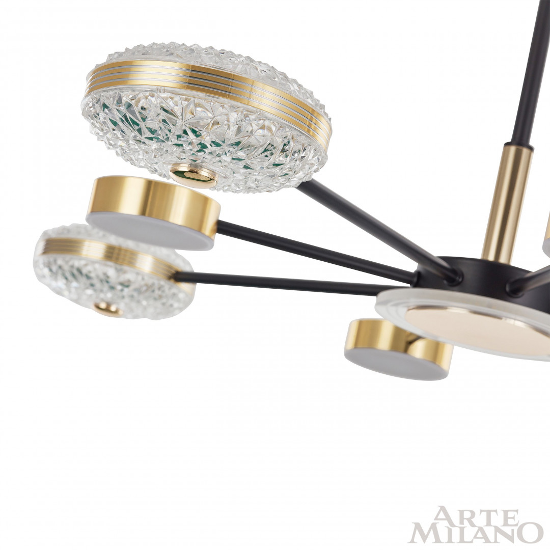 Люстра на штанге Arte Milano 272069/8 BK/GD