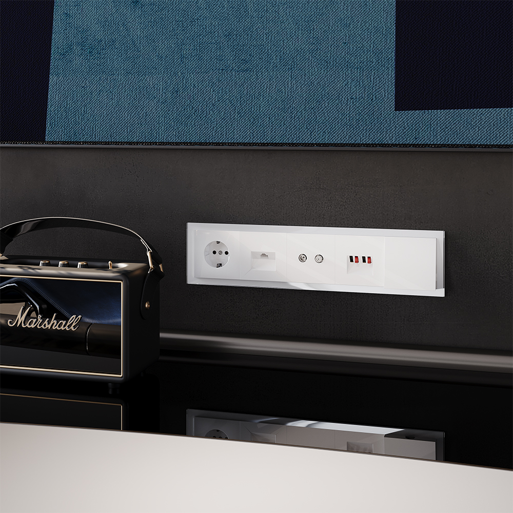 Рамка на 5 постов Voltum S70 VLS110501 (белый, стекло)