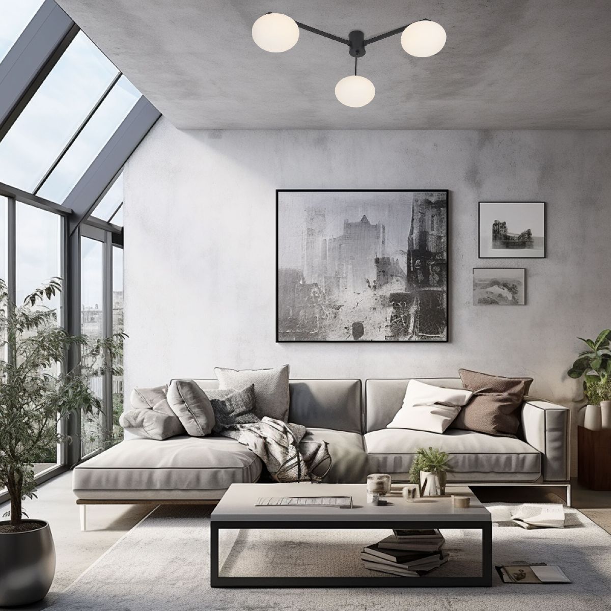 Потолочная led люстра Eurosvet Opaline 70220/3 черный a065764