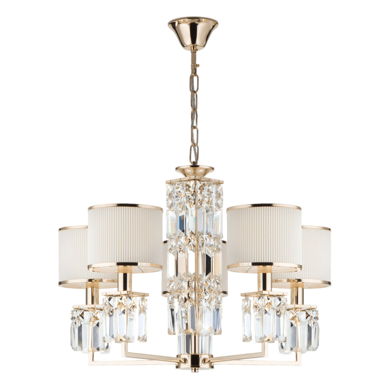 Подвесная люстра Eurosvet Zaffiro 10099/5 золото/прозрачный хрусталь Strotskis