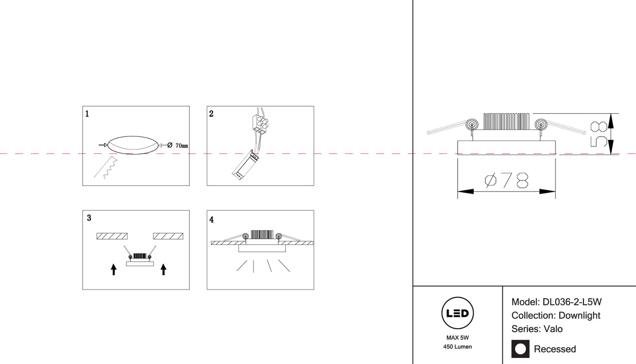 Встраиваемый светодиодный светильник Maytoni Valo DL036-2-L5W