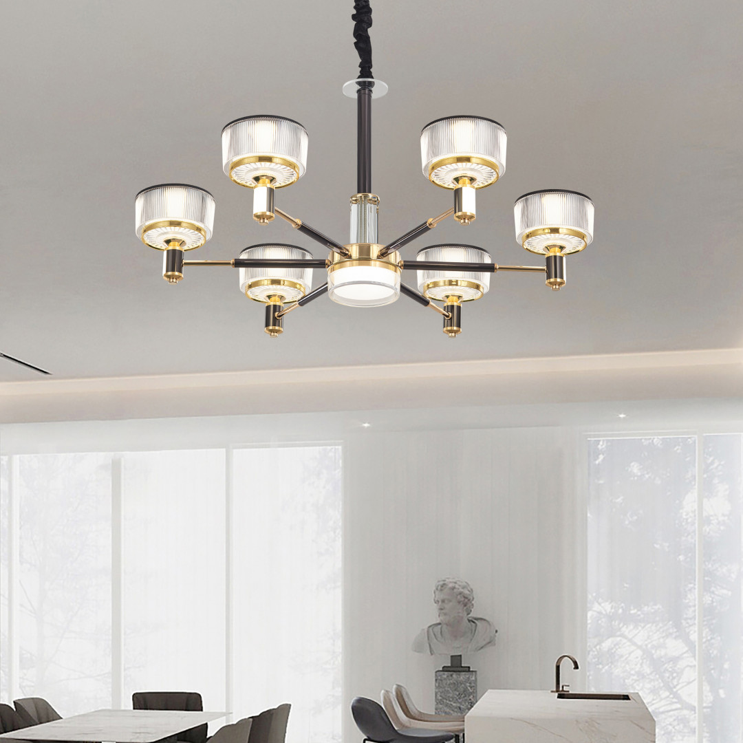 Подвесная люстра Arte Milano Neapolis 276210/6 BK/GD