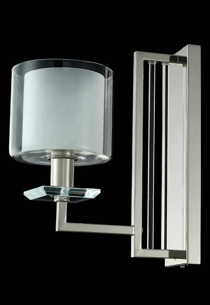 Бра Crystal Lux Nicolas NICOLAS AP1 NICKEL/WHITE