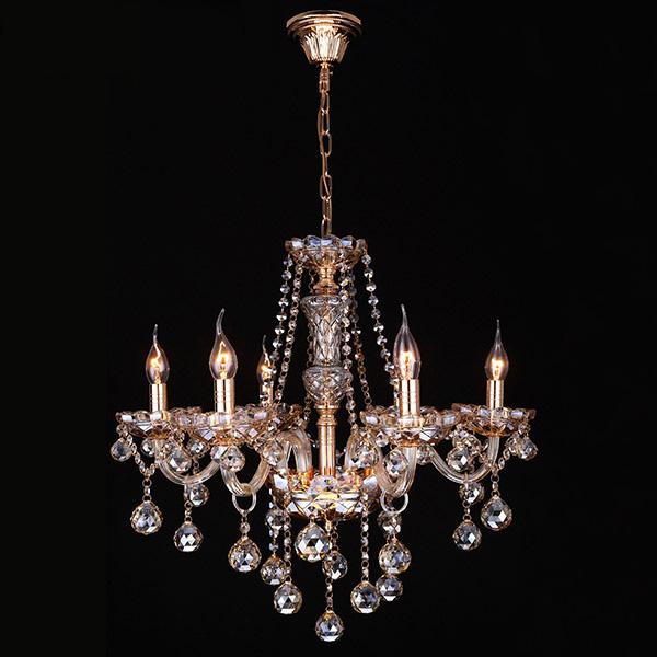 Подвесная люстра Eurosvet 10052/6 золото/тонированный хрусталь Strotskis