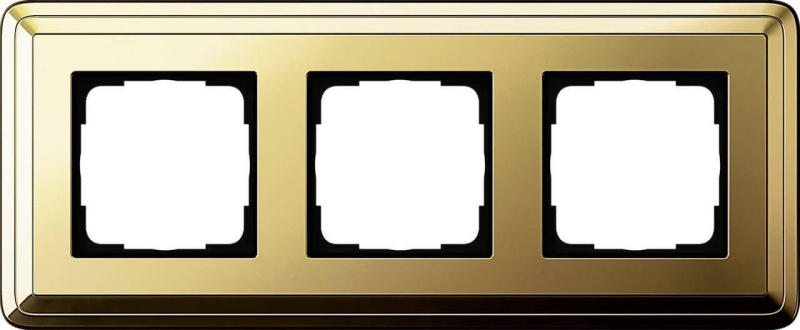 Рамка 3-постовая Gira ClassiX латунь 0213631