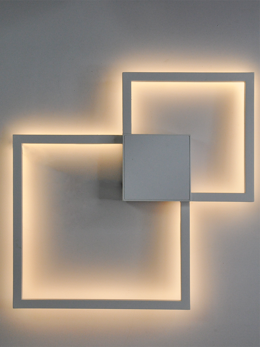 Настенный светильник Elvan GW-46220/2SQ-20W-WW-Wh