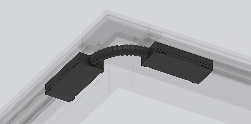 Гибкий соединитель Luminotti Slimline L.200.3.BK