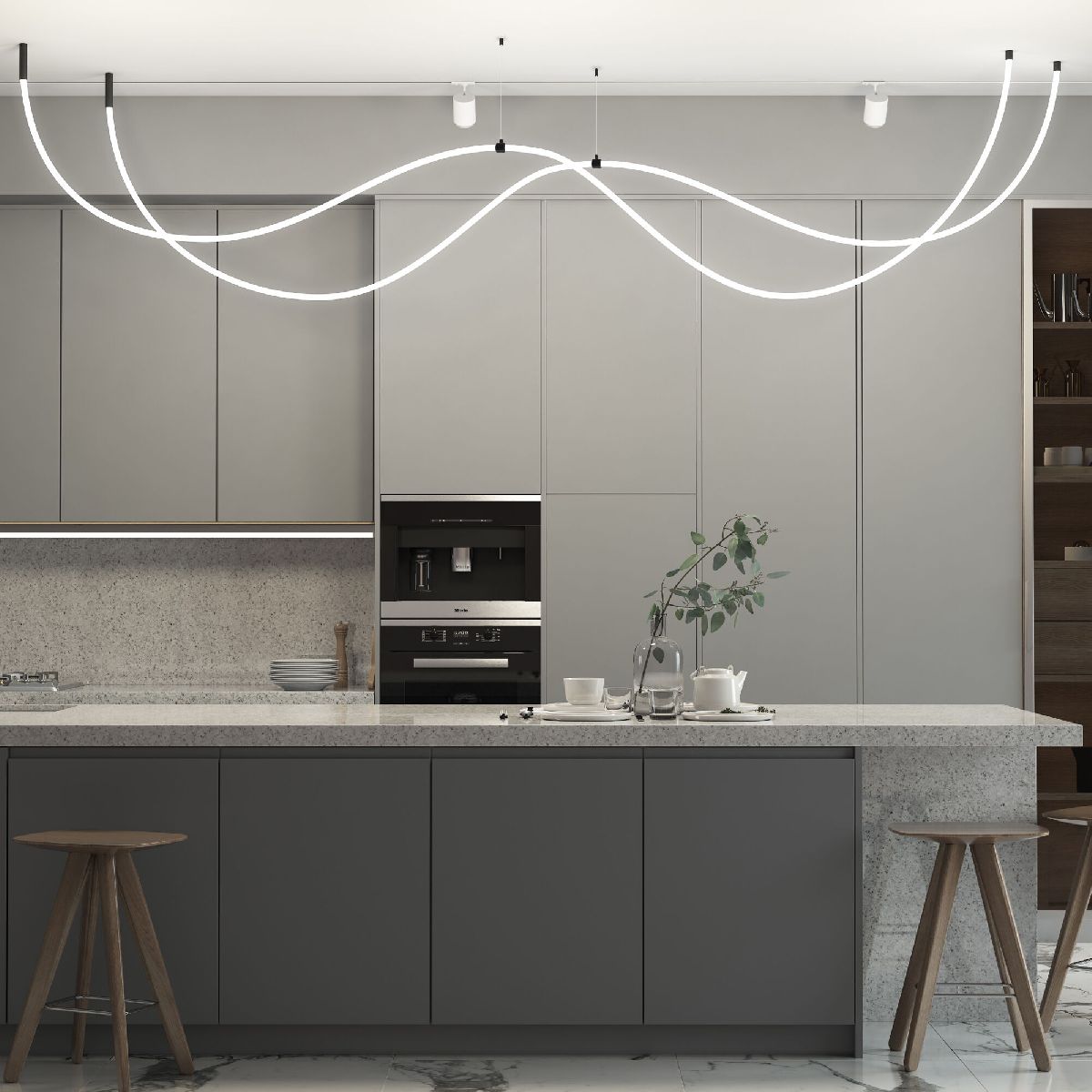 Подвесной трос для круглого гибкого неона Elektrostandard Full light FL 2830 черный 4690389196010 a063441