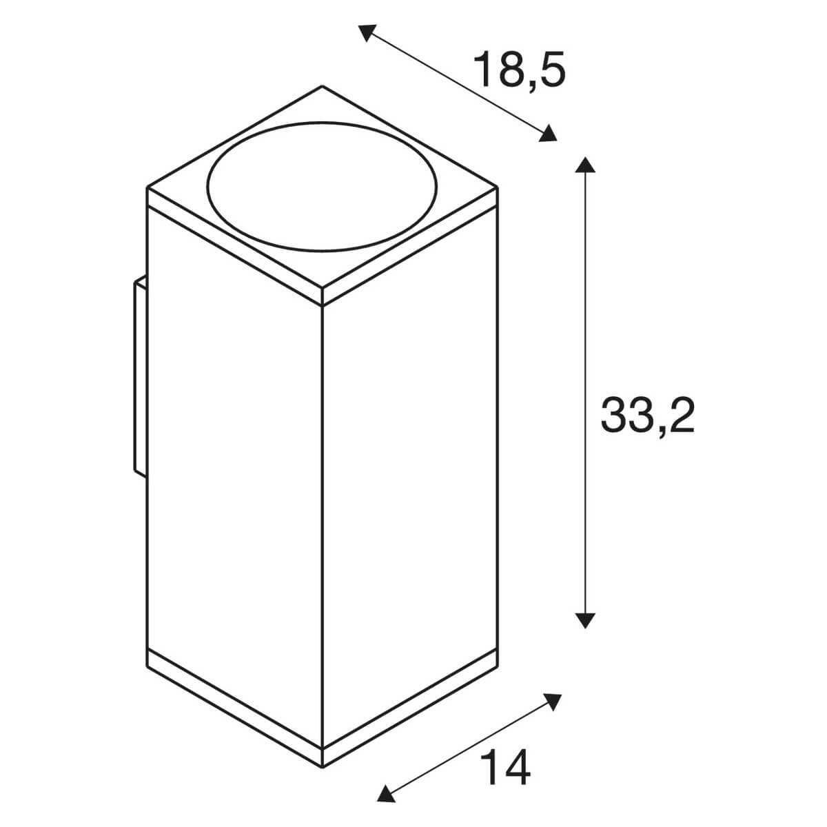 Уличный настенный светильник SLV Enola Square 1003438