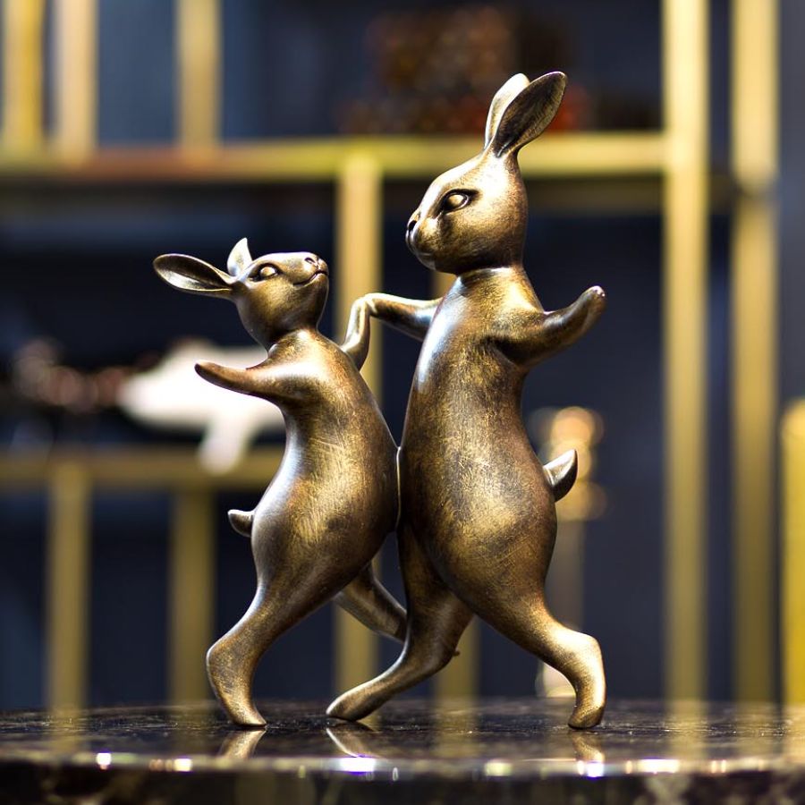 Статуэтка Танцующие кролики Garda Decor D1831