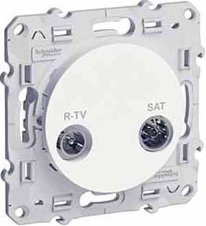Розетка R-TV/SAT Schneider Electric Odace S52R454