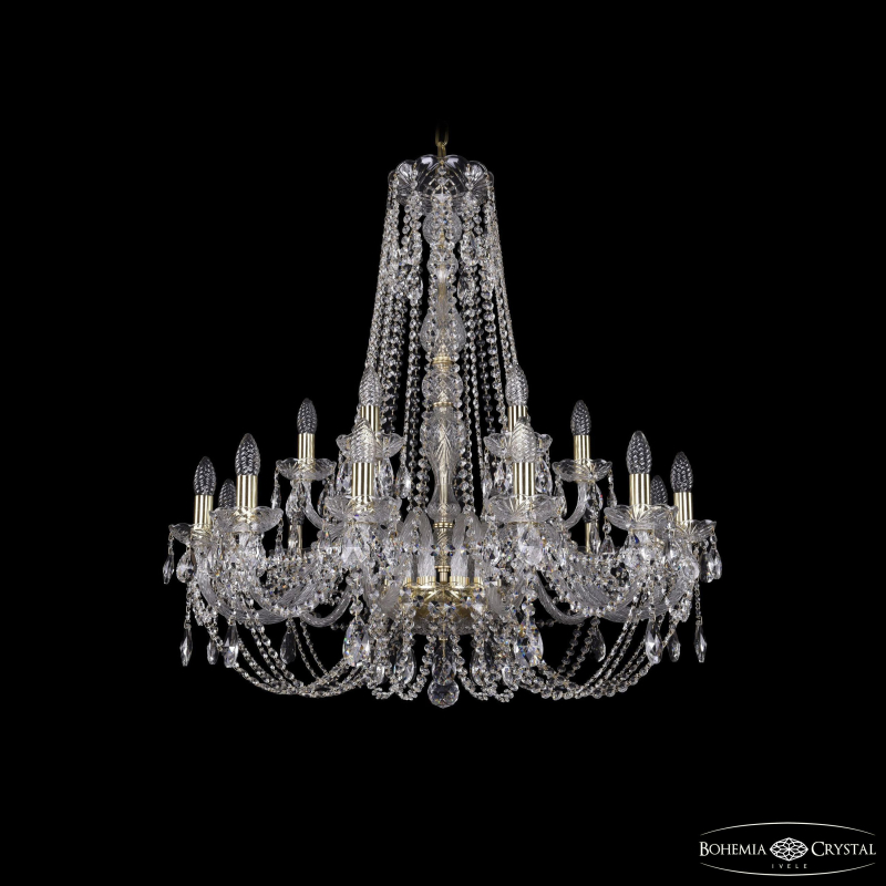 Подвесная люстра Bohemia Ivele Crystal 1406/12+6/300/h-90 G