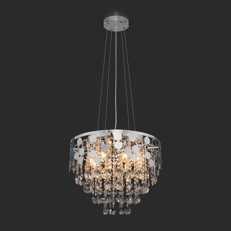 Подвесная люстра Eurosvet Lianna 10114/8 хром/прозрачный хрусталь Strotskis