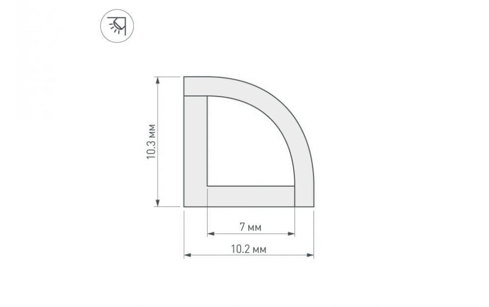 Профиль Arlight WPH-KANT-H10-2000 OPAL 023301