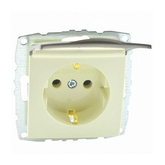 Розетка с заземлением с крышкой Mono Electric Despina-Larissa 16А 250В крем 500-001721-118