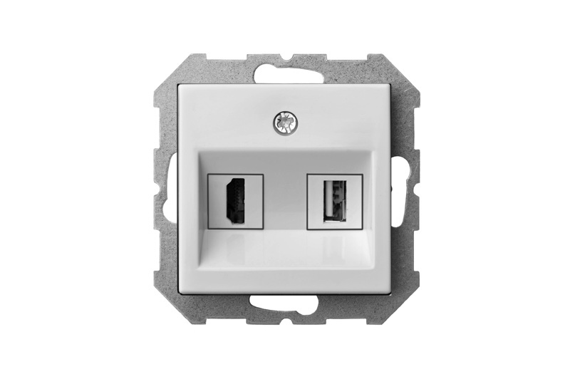 Розетка HDMI и USB Liregus Epsilon 28-035