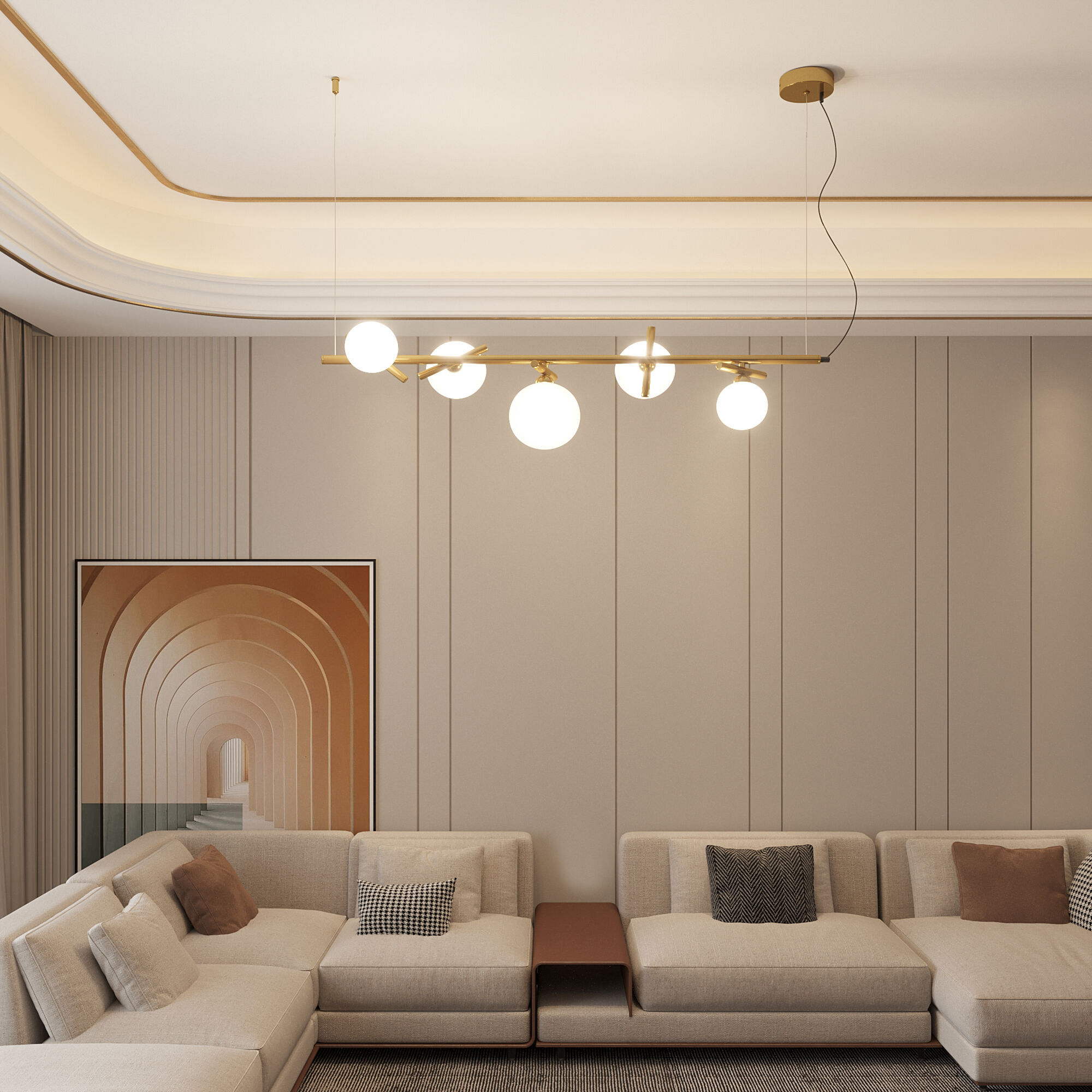 Подвесная люстра Eurosvet Salut 50382/5 латунь a062097