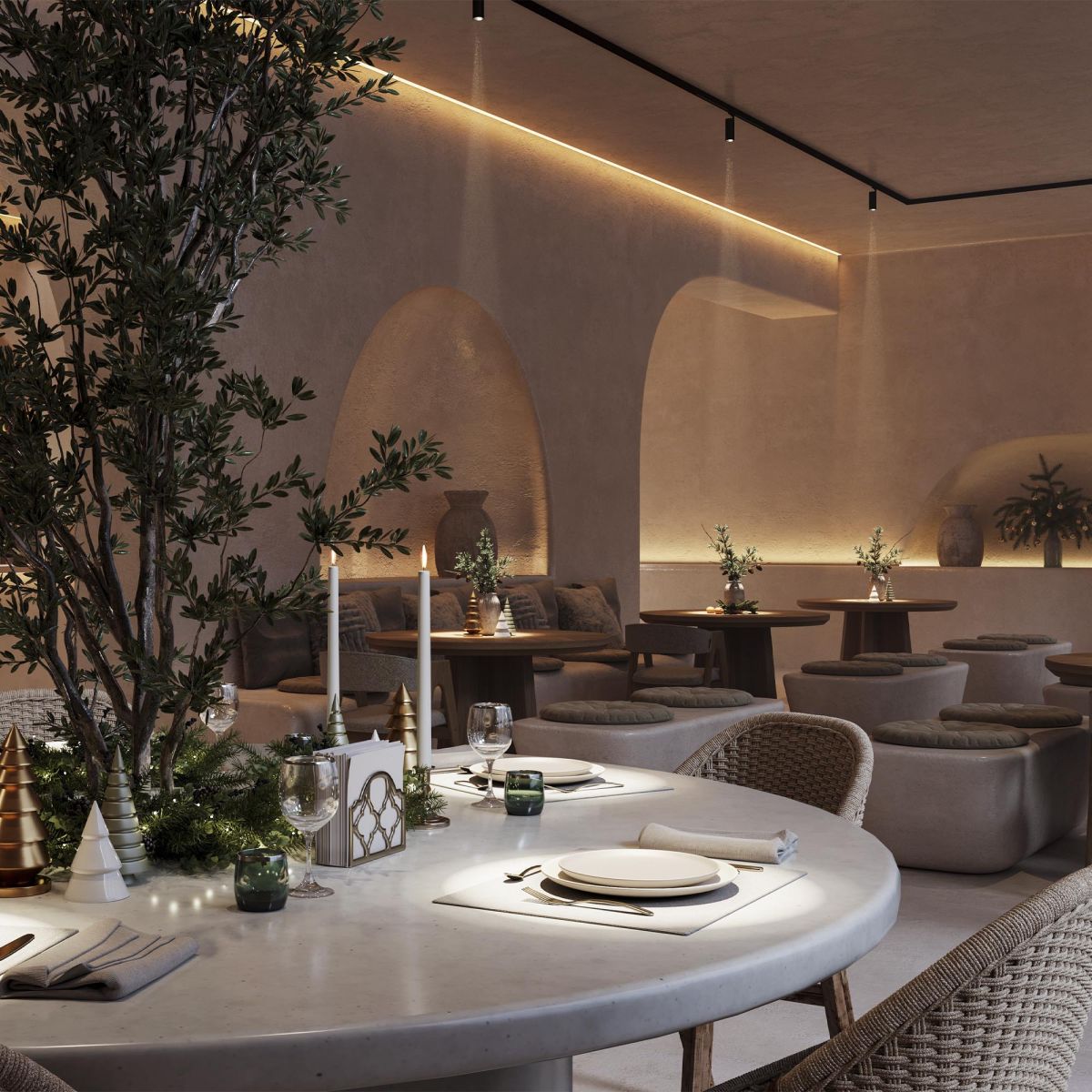 Трековый трехфазный светильник Arlight LGD-SILMA-4TR-R55-4W Warm3000 (WH, 4 deg, 230V) (IP20 Металл) 060462