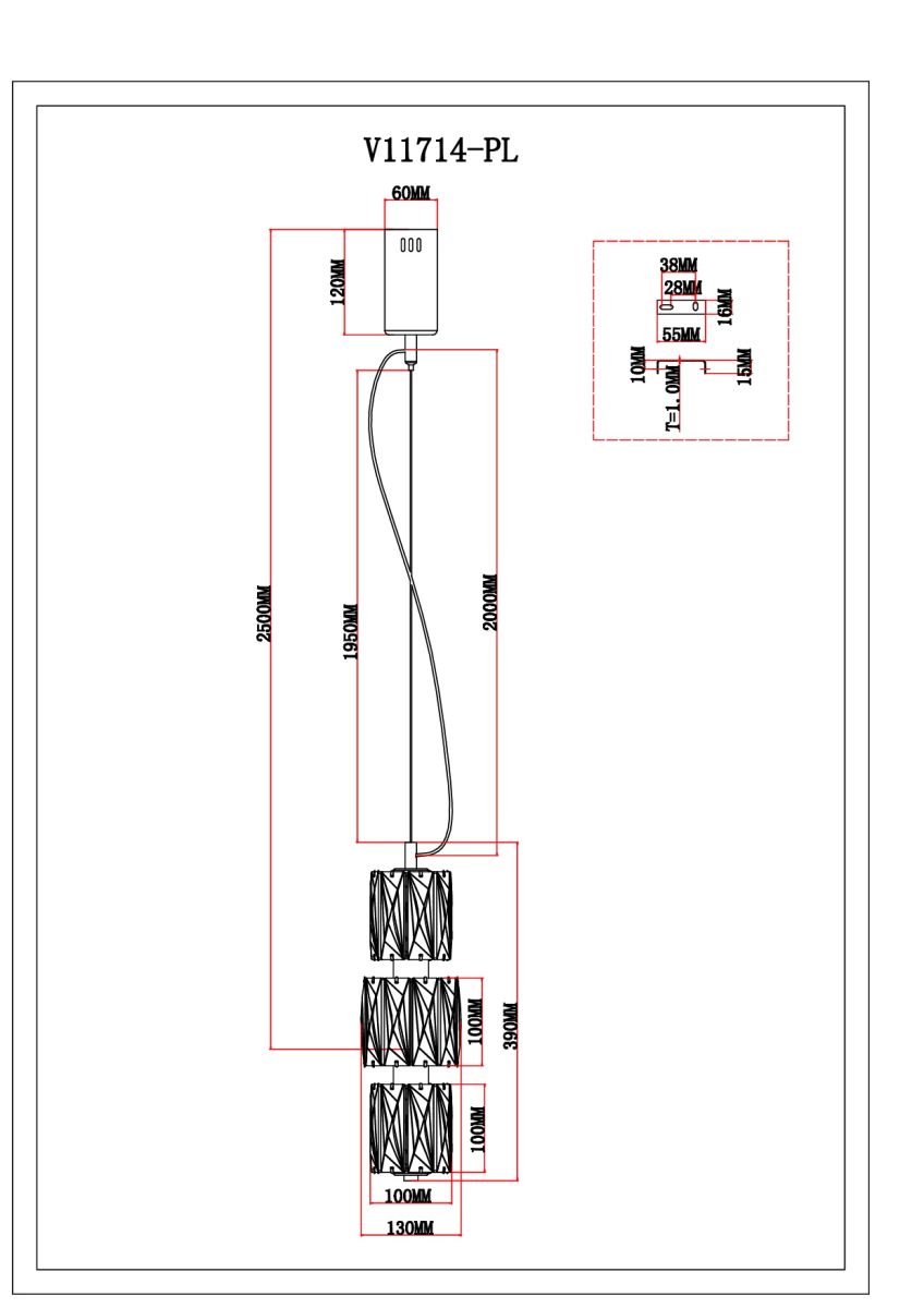 Подвесной светильник Moderli Prismique V11714-PL