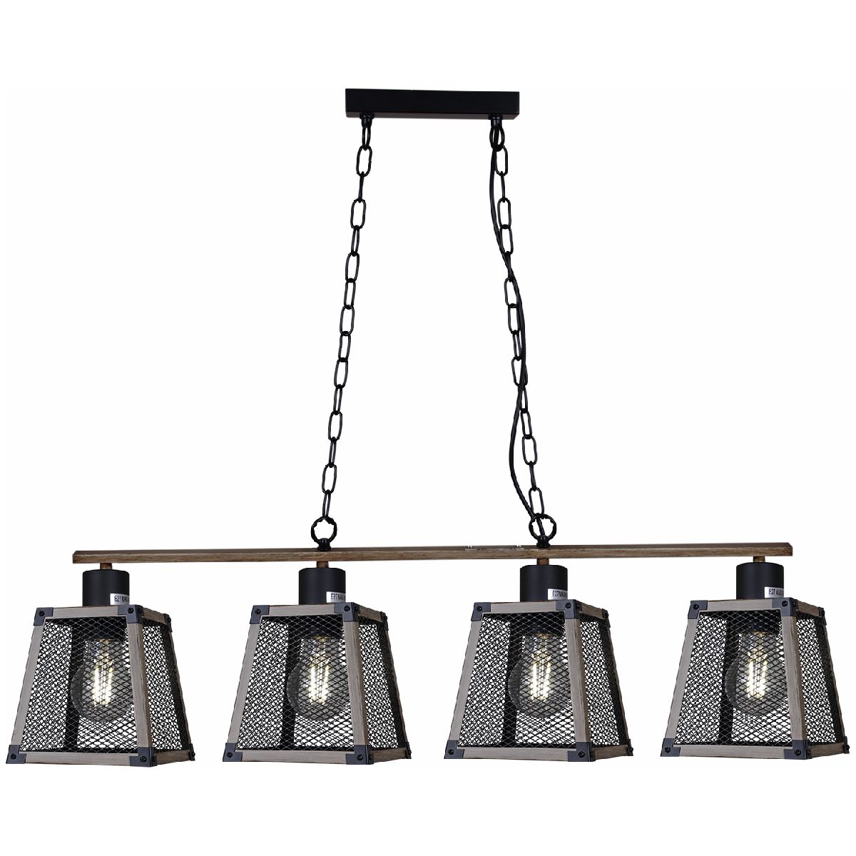 Подвесная люстра Illumico IL1006-4LL-05 BK WOOD