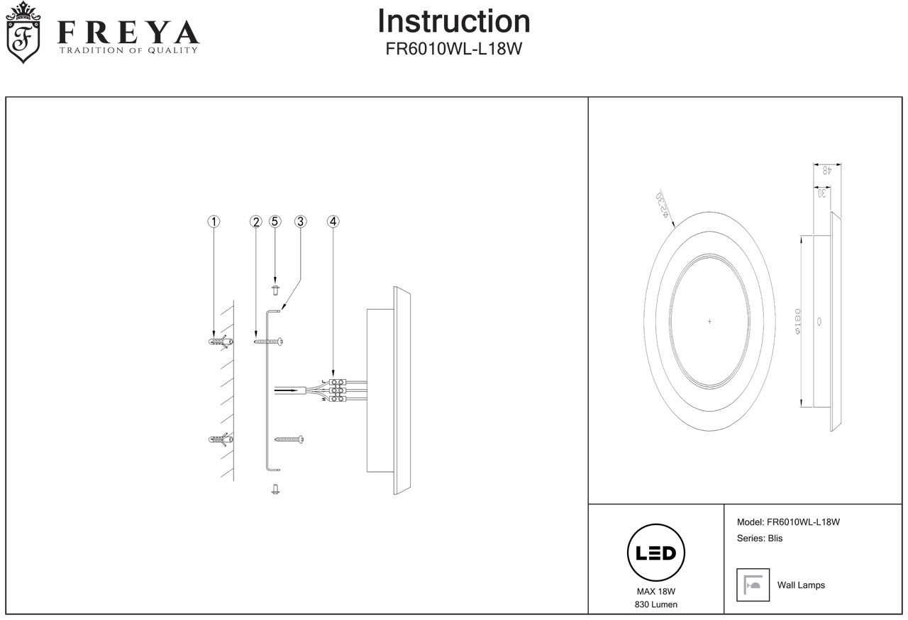 Бра Freya Blis FR6010WL-L18W